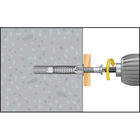 Universalplugg för flera ändamål MZK 6 med krok eller skruv