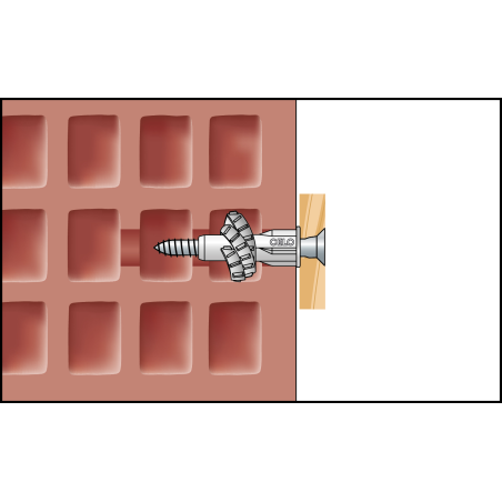 Universalplugg för flera ändamål MZK 6 med krok eller skruv